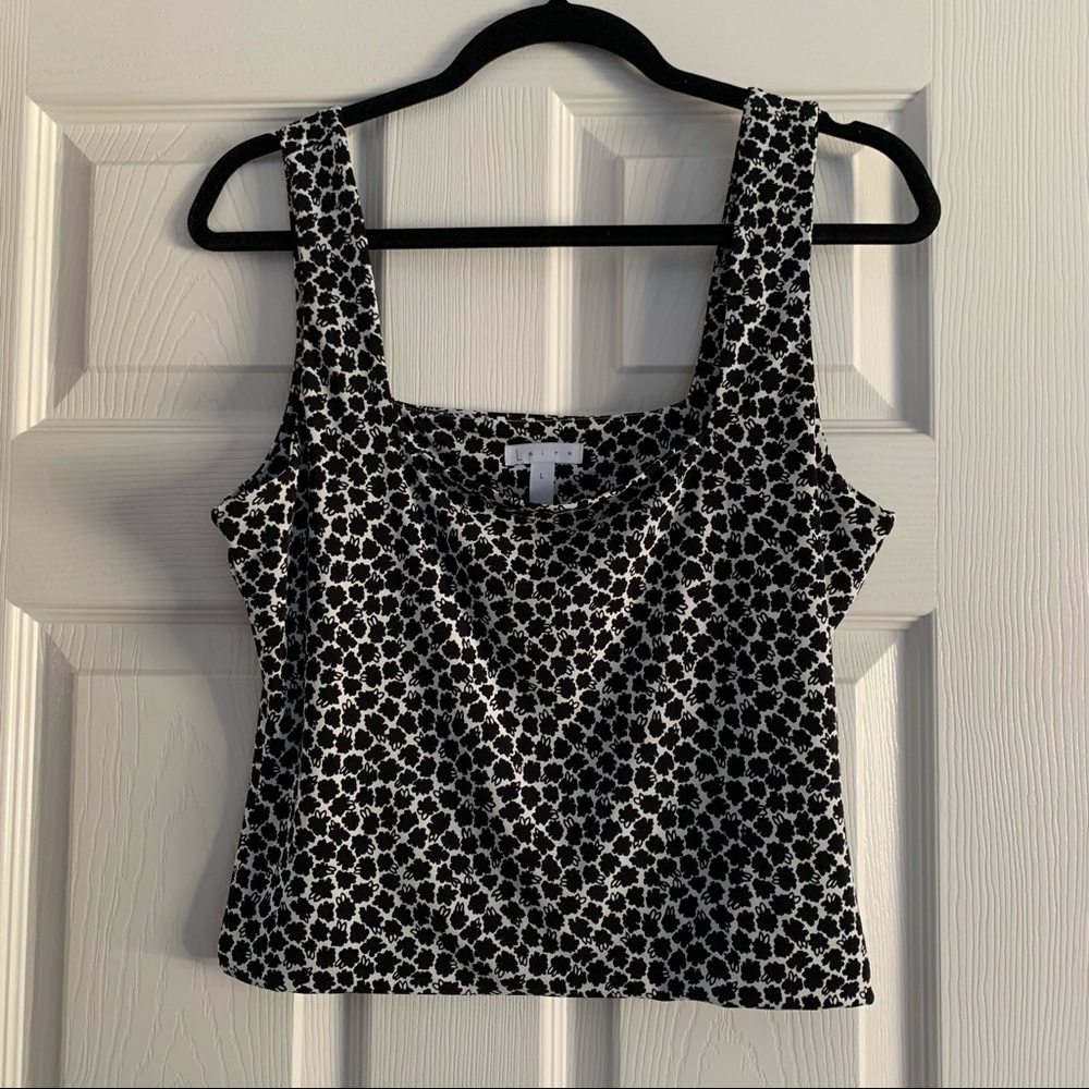 Leith Cropped Floral Top